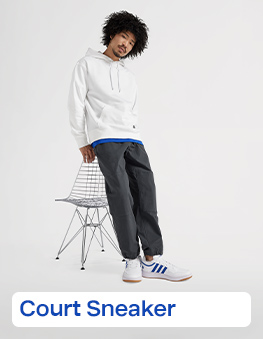 WeiÃe Court Sneaker mit blauen Akzenten von Adidas