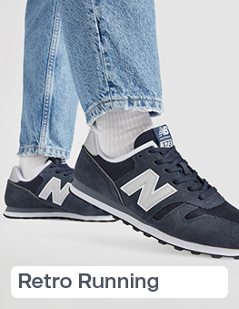 Blaue Retro Sneaker mit weiÃen Logo von New Balance fÃ¼r Herren