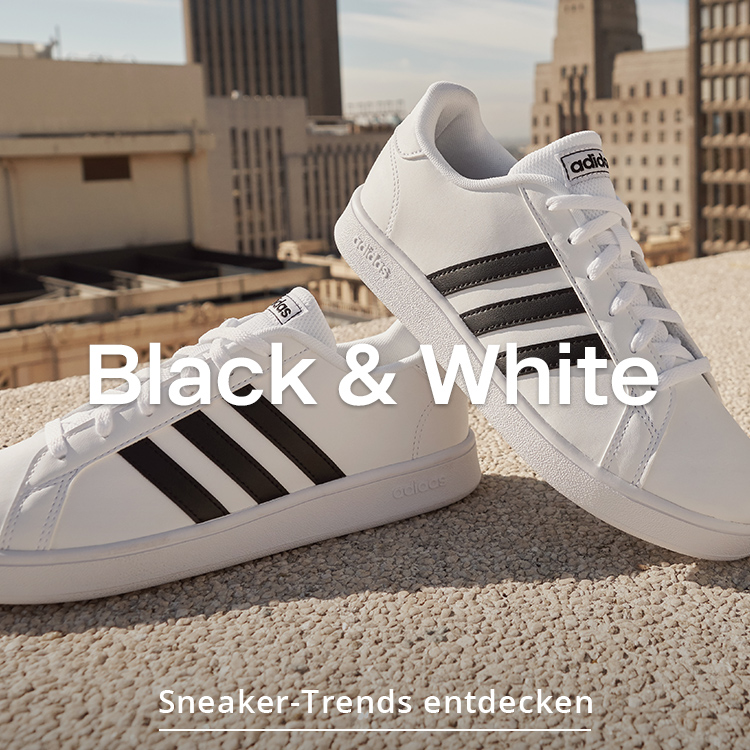 Kids Trend Black &amp; White Adidas Sneaker